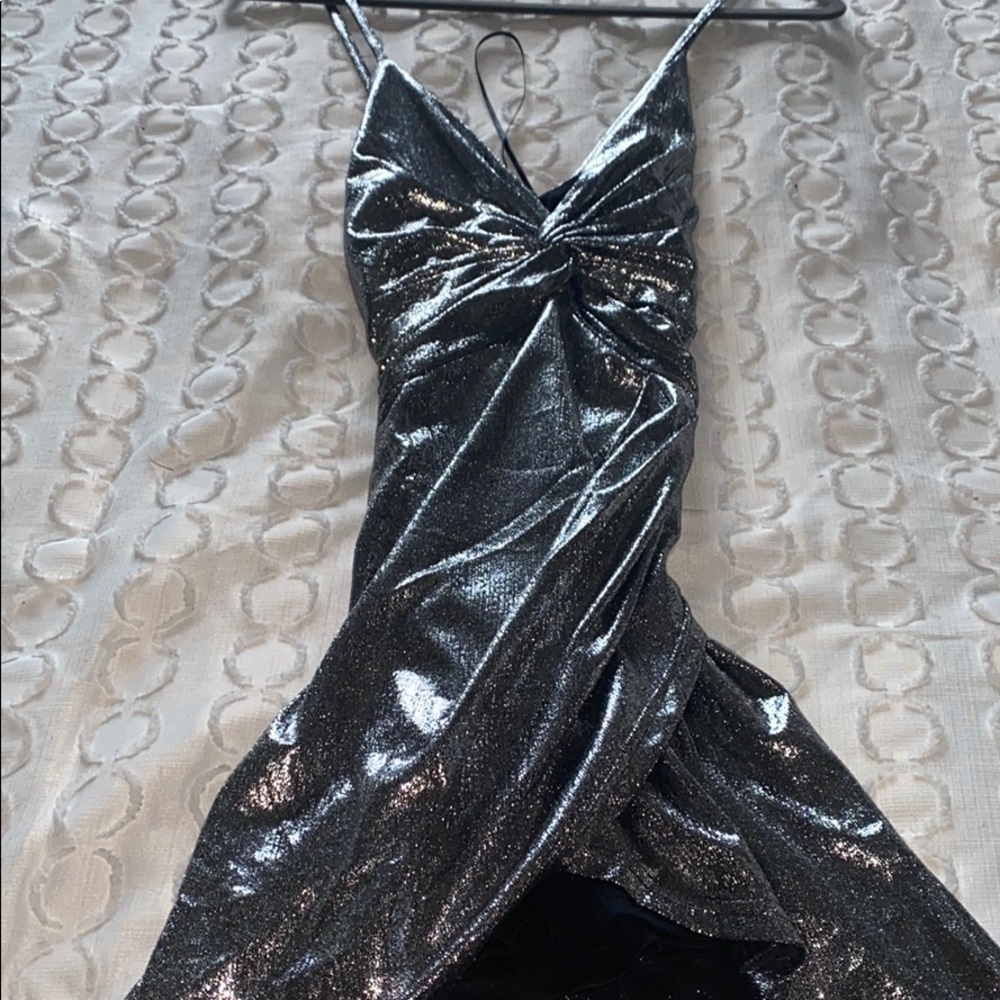 Metallic mini dress